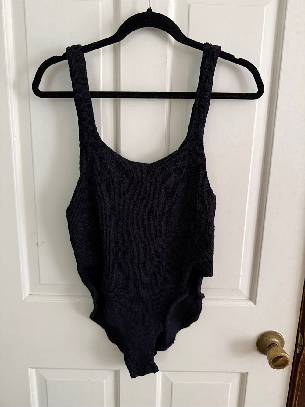 Youswim Black Textured One-Piece Swimsuit